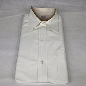 Brooks Brothers 16 - 3 Mens Classic-Fit White Long